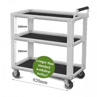 Strong and Durable Shelf Trolley  3 - Tier (Steel)